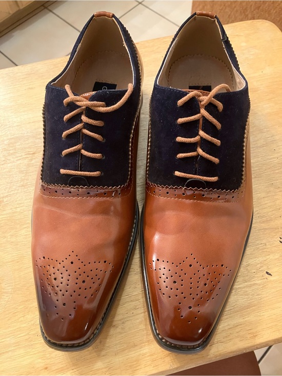 Gino Vitale Other - Men's Gino Vitale Two-Tone Brown and Black Derby Dress Shoes Size 7.5